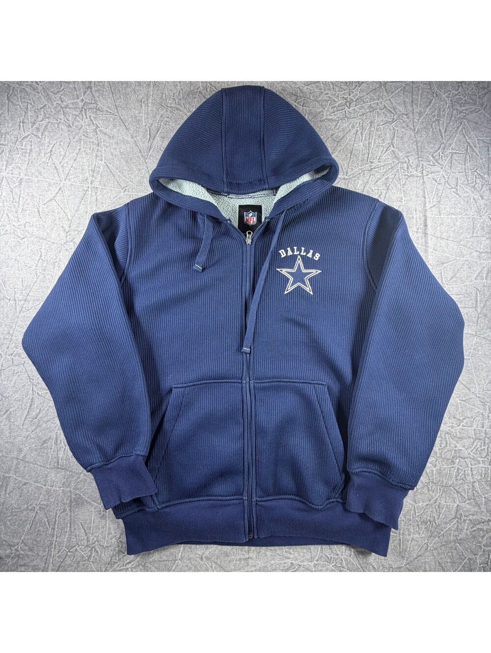 NFL Dallas Cowboys Fleece Full Zip Mens XL Blue Hoodie